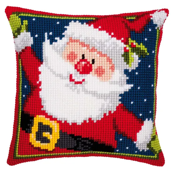 VervacoFather Christmas Pillow Cover Needlepoint Kit Multi {1}