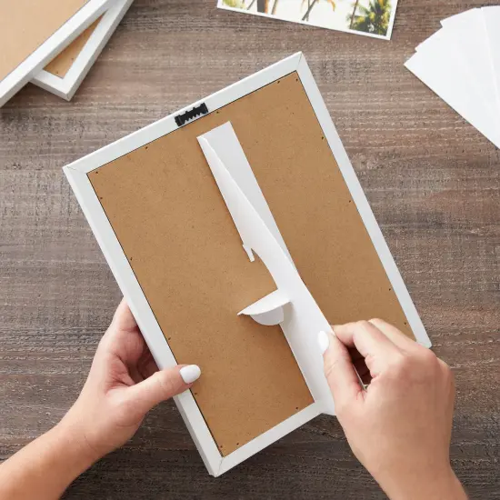 50 Pack Self Stick 9 Inch Cardboard Easel Backs, Picture Frame and Art Stand for Painting, Photos, Artwork, Crafts (White) {3}