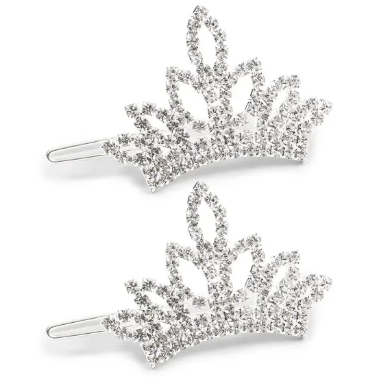 2.5 x 1.4 Inch Dog Crown with White Rhinestone, Small Pet Tiara (2 Pack) {1}