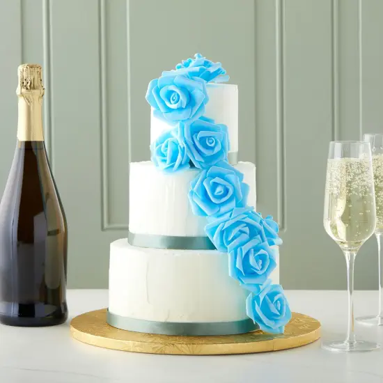 Juvale 100 Pack Light Blue Artificial Flowers - 3 Inches, Fake Carnations for Wedding, Bridal Shower & Valentine's Day Decorations, Arts and Crafts {6}