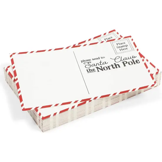 36 Pack Blank 4x6 inch Christmas Postcards for Kids Coloring, Crafts, Xmas, Holiday Fun with Family and Friends Letter to Santa, Write Personalized Wishlist Note Cards to Santa Mailbox White {4}