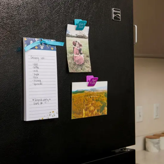 6-Pack Magnetic Notepads for Refrigerator - Floral Shopping List, To-Do, Memo, Scratch Pads (4x8 In, 60 Sheets Each) White {5}