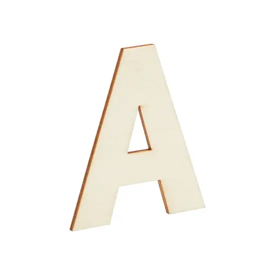 88 Piece Unfinished 3 Inch Wooden Alphabet Letters for Wall, DIY Crafts, 2 Extra Sets of AEIOU Brown {6}