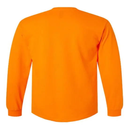 Gildan&reg; Ultra Cotton Long Sleeve T-Shirt Safety Orange {2}