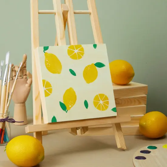 6 Pack Unfinished Wood Canvas Boards for Painting, 6x6 Square Wooden Panels for Crafts Brown {4}