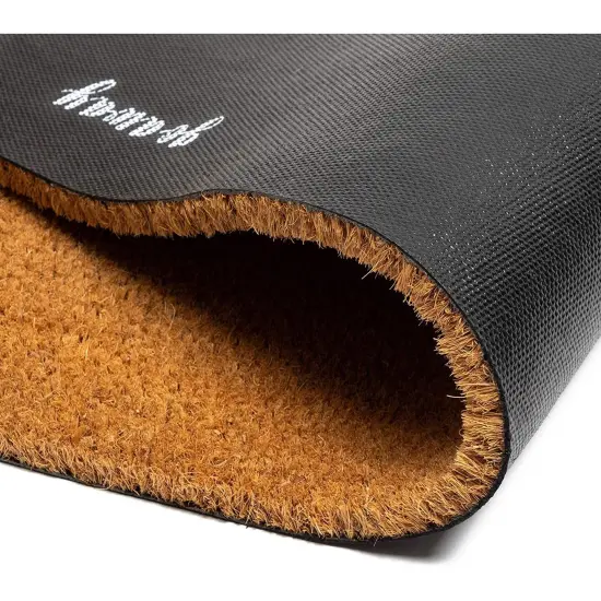 Natural Coir Doormat, Welcome Mat for Front Door (30 x 17 In) Brown {4}