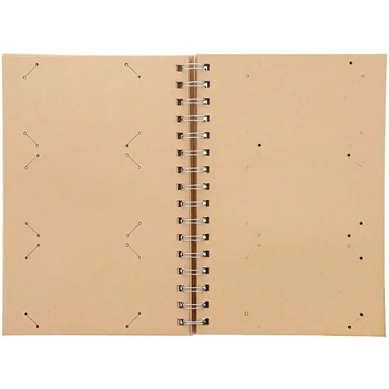 Kraft Paper Undated Calendar with Photo Album for Desk (8.25 x 5.5 in, 2 Pack) Brown {5}