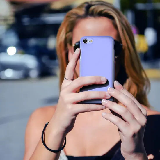 Translucent Matte Case For iPhone SE 2020 (2nd Gen), Semi-Transparent Smooth Touch Soft TPU Thin Cover Purple, by Insten {5}