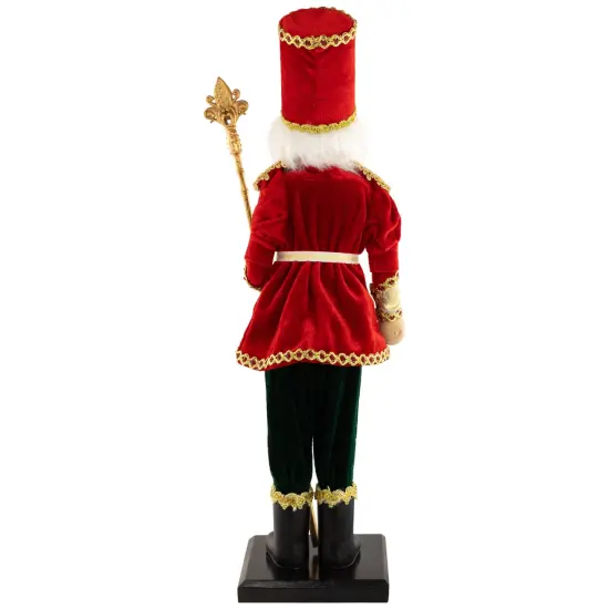 Northlight Jeweled Nutcracker with Scepter Christmas Figure - 22" Red {6}