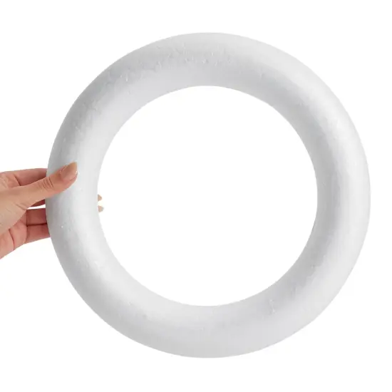 3 Pack Foam Wreath Forms, 12 Inch Round Foam Rings for Crafts, DIY Projects, Holiday Decor White {5}