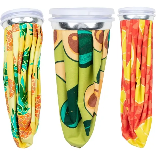 3 Pack Ice Pack For Cooler Reusable, Pain Relief Essentials, Injuries, Swelling, 3 Colorful Designs (3 Sizes) Multicolor {5}
