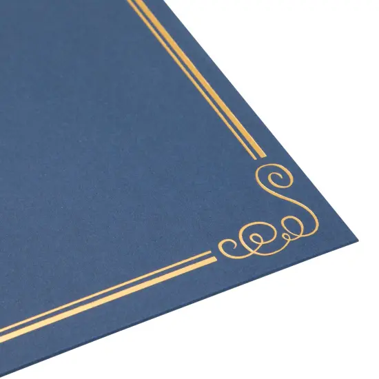 24-Pack Navy Blue Award Certificate Holders - Bulk Certificate Holders for Graduation, Diploma, Employee Appreciation, Certifications (fits 8.5x11) {6}