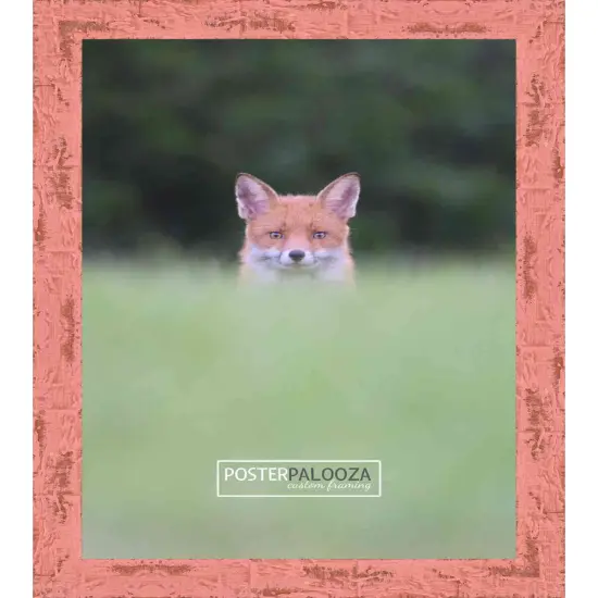 Photo Size Shabby Chic Pink Picture Frame - UV Acrylic, Foam Board Backing, Hanging Hardware {3}