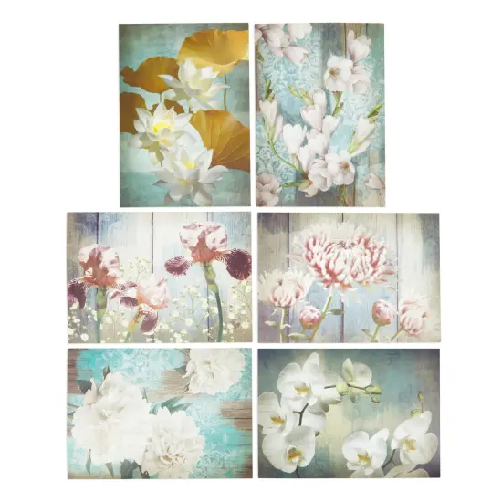 Floral Sympathy Cards with Envelopes for Funeral, Memorial, Condolence, 6 Designs (5 x 7 In, 24 Pack) Multicolor {5}