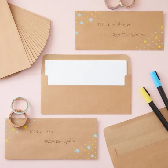 Juvale 100-Pack #10 Brown Kraft Paper Business Envelopes Bulk for Checks, Invoices, Gift Certificates, Mailing Letters, Invitations, Documents, Forms, and Statements (4-1/8X9-1/2 in) {2}