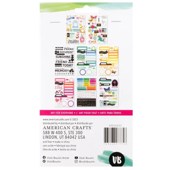 Vicki Boutin Bold And Bright Sticker Book-8 Sheets {2}