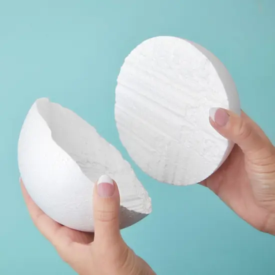 2 Pack Foam Balls for Crafts, 6-Inch Round White Polystyrene Spheres for DIY Projects, Ornaments, School Modeling, Drawing {6}