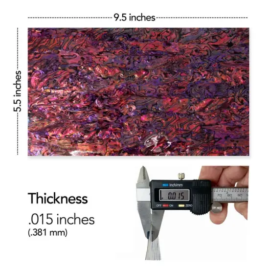 Shell Veneer, 5.5 x 9.5 inches | WMOP, BMOP, Abalone | Includes 3M Adhesive Sheet for Application, Great for Inlay Projects Purple Agate {2}