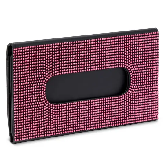 Hot Pink Sun Visor Tissue Holder for Car, 12 Bags of Refill Tissues, 24 Sheets Each {5}