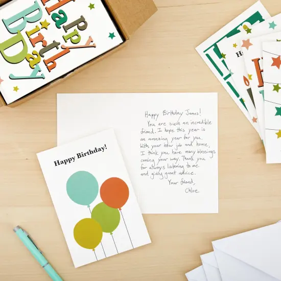 48 Pack Happy Birthday Cards Bulk with Envelopes - Blank Inside - 6 Colorful Designs for Work, Men, Women, Kids, Family, Friends (4x6 In) Multicolor {2}