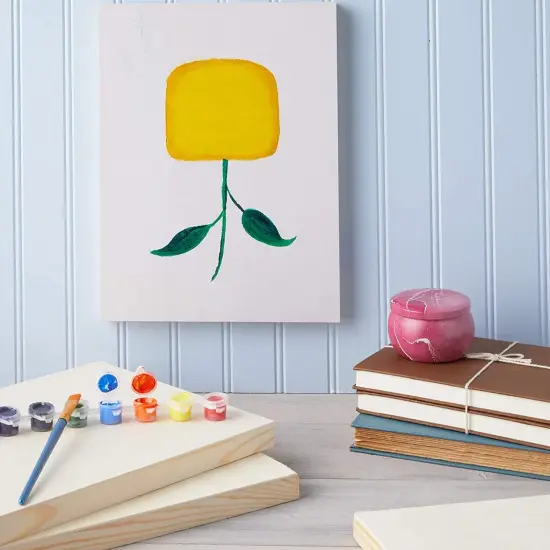 Bright Creations Unfinished Craft Wood Canvas Boards for Painting (2 Sizes, 6 Pack) Brown {3}