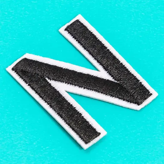 82-Piece Black Iron-On Letters & Numbers, 1 x 1.4 In&mdash;Block Fabric Alphabet for T-Shirts, Jerseys & DIY Clothing, Ideal for Customizing Apparel {7}