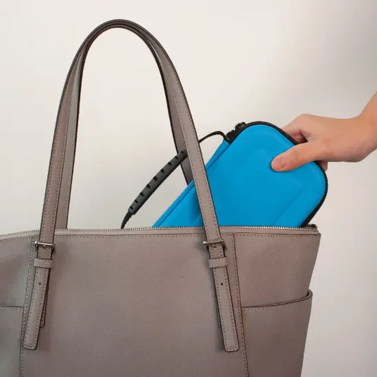 Carrying Case For Nintendo Switch & OLED Model Console with 10 Game Slots, Portable Travel Case Fit for Joycon and Adapter, Hard Shell Pouch with Handle (Blue) {4}