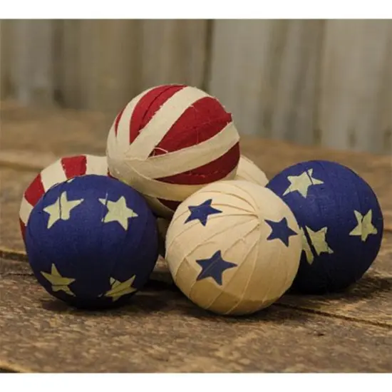 6-Set, Americana Rag Balls {1}