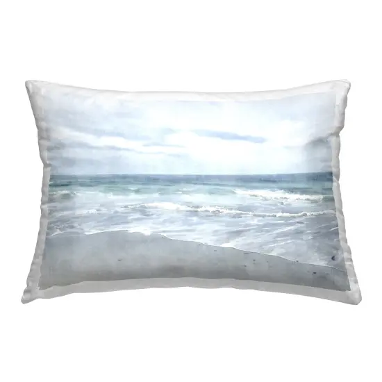 Serene Overcast Beach Decorative Printed Throw Pillow Design by Christine Zalewski, 14 x 7 x 20 {1}
