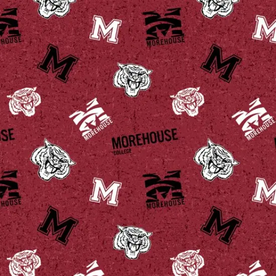 Licensed NCAA Morehouse College Tone on Tone 1178 Cotton Fabric by the Yard {1}