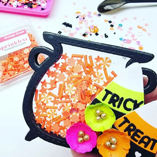 Sprinkletz Rainbow Embellishments &ndash; 1,800 Tiny Polymer Clay Pieces for Crafts, Scrapbooking & Shaker Cards &ndash; Stars, Flowers & Pinwheels {4}