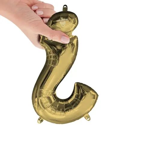 Anagram&reg; 16 Inch Symbol Question Mark White Gold Air Fill Only {3}