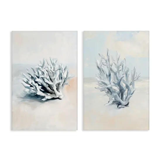 Stupell Industries Faded White Coral Branches 2pc Canvas Set Design by Ramona Murdock {1}