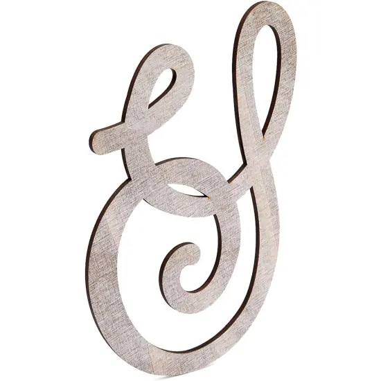 13-Inch Unfinished Wooden Monogram Letter S, Rustic-Style Home Decor, Paintable Wood Alphabet Letters for Custom Signs, Party Decorations, Crafting and Art Supplies White {4}