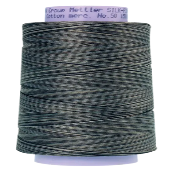 Charcoal (9090-9861) | Silk-Finish Cotton Multi 50wt (1372M / 1500Y) | Mettler Thread {1}