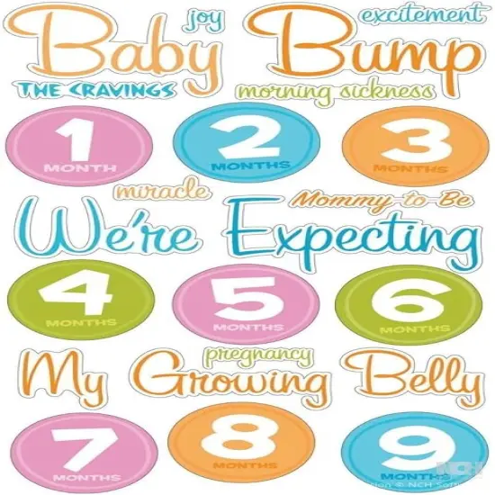 Sticko Baby Bump Dimensional Epoxy Stickers {1}