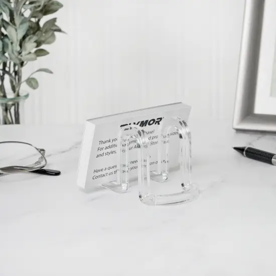 Plymor Clear Acrylic Ribbon-Style Display Easel, 1.875" H x 1.75" W x 2.625" D {4}