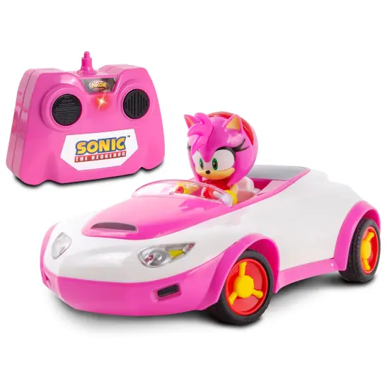 Team Sonic Racing RC: Amy Rose - NKOK (683), 1:28 Scale 2.4GHz Remote Controlled Car, 6.5" Compact Design, Officially Licensed Sega Sonic The Hedgehog, Battery Powered, Transmit Up To 150', Ages 6+ {1}