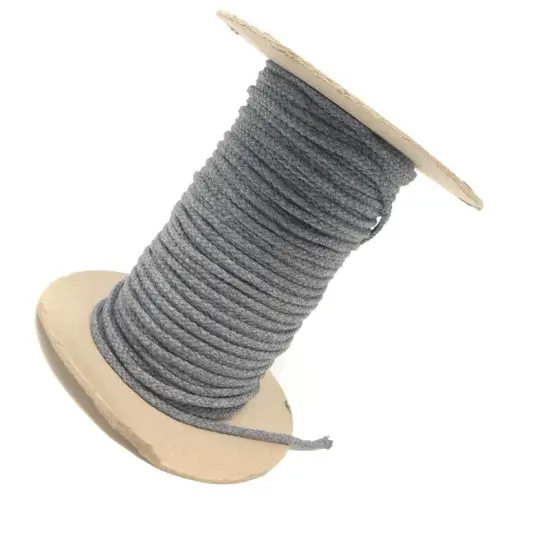 1/2 Inch Round Drawstring Cord Soft Grey Sold by the Yard {5}
