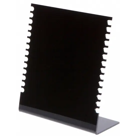 Plymor Black Acrylic Necklace Display Stand With Side Hooks, 10.625" W x 4" D x 11.75" H {1}