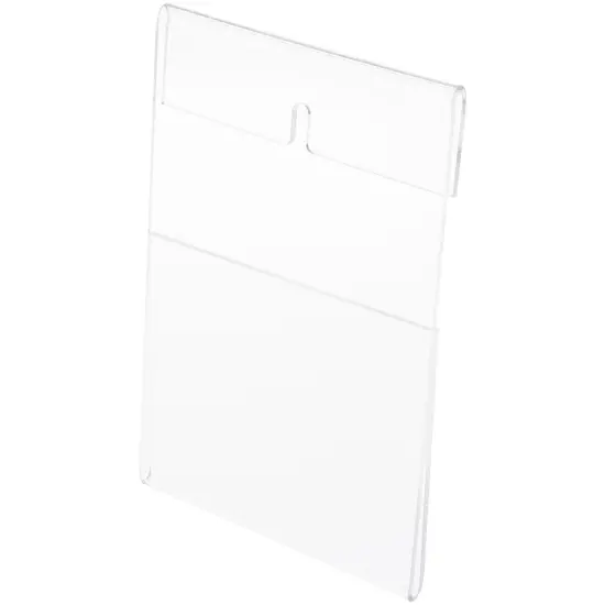 Plymor Clear Acrylic Top-Fold Literature Sign Holder Frame (Wall Mount), 5" W x 7" H {1}