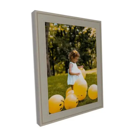 Traditional Flat Silver Panel Picture Frame Wide {3}