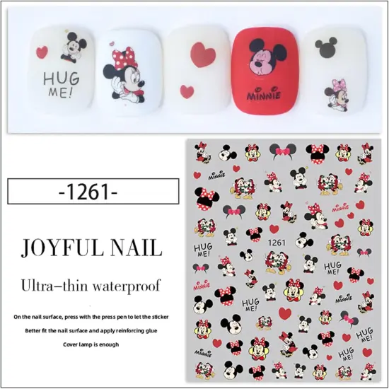 6Pieces 3D Mouse Nail Stickers {5}