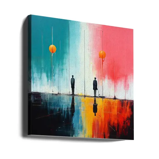 Second World 6 Square 24x24 Canvas - Corporate Office Art {1}