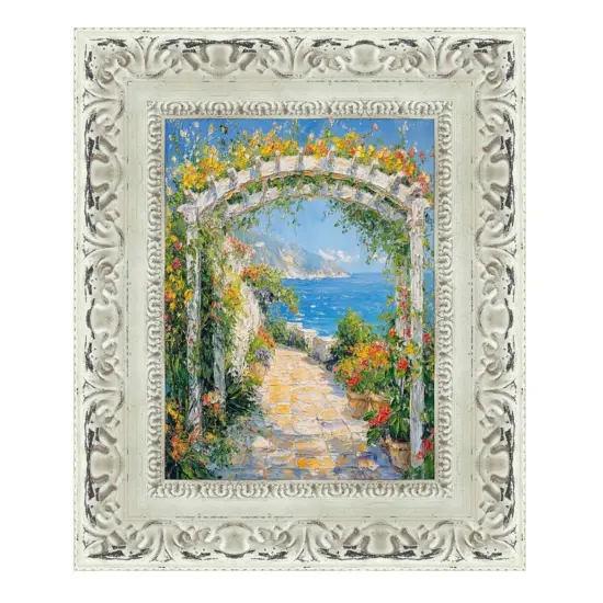 Wide Alabaster White Wash With Charcoal Picture Frame 9x9 frame {3}