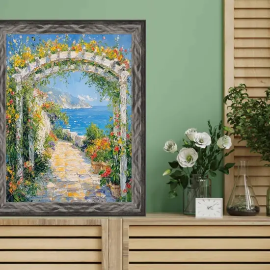 Gunmetal Slope Glossy Black Picture Frame 36x36 frame {7}