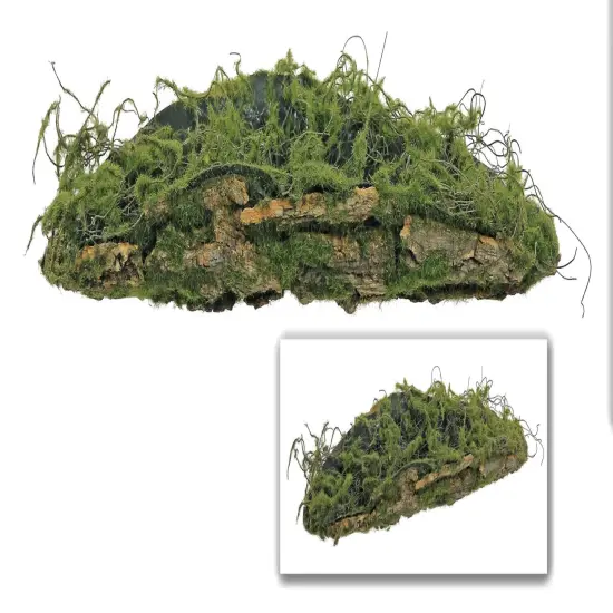 18" Small Tree Fern Bark Floral Arrangement Container - Dark Brown/Green (S1496/S) {1}