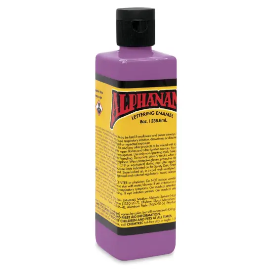Alpha6 Alphanamel Lettering Enamel - Violet, 236.6 ml, Bottle {1}