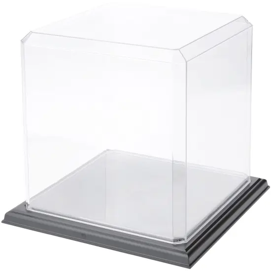 Pioneer Plastics 1010CPBASE Clear Plastic Display Case with Base for Basketballs, Soccer Balls, and Baseball Gloves, 9.75" W x 9.75" D x 9.625" H {2}