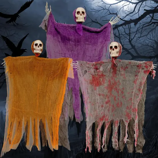 3 Pack 31.5 Inches Hanging Grim Reaper Decorations {1}